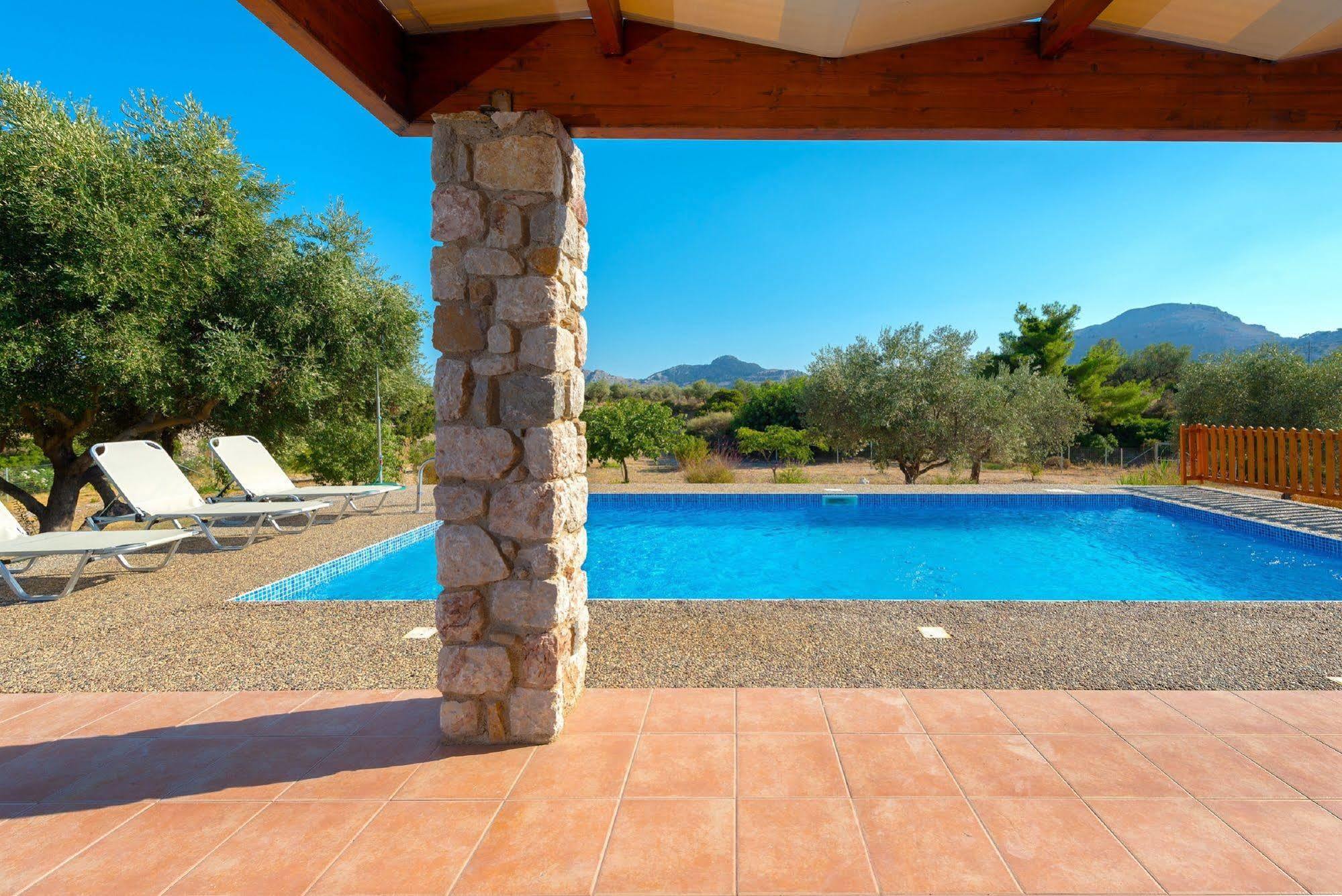 Olive Private Villa Swimming Pool 5 Bdr Kolymbia Rhodes Exterior foto